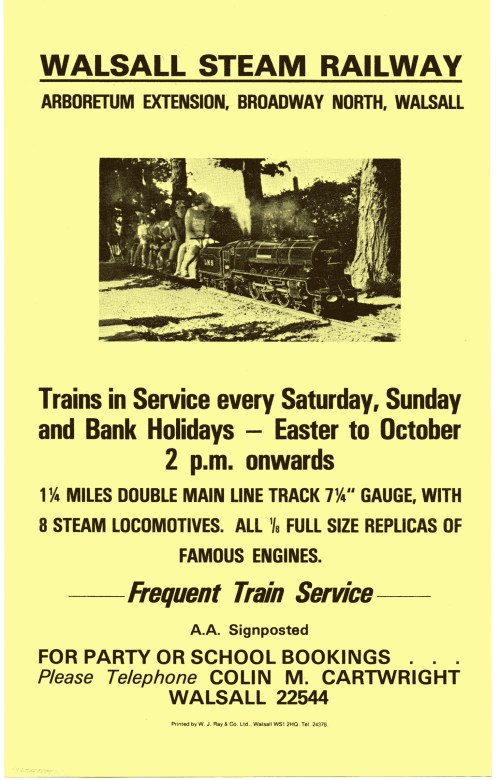 Walsall Steam Railway Flyer