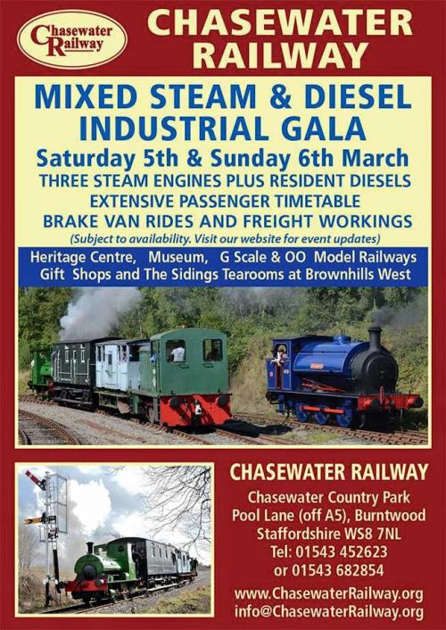 Chasewater Railway Gala March 5th & 6th